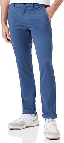 Tommy Hilfiger Bleecker Chino 1985 Pima Cotton , Pantaloni in tessuto Uomo, Blu (Aegean Sea), 30W / 32L