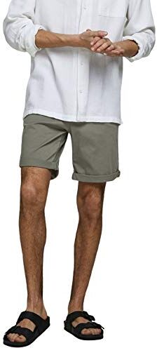 Jack & Jones Jjibowie Jjshorts Solid Sa SN Pantaloni Corti, Dusty Olive, M Uomo