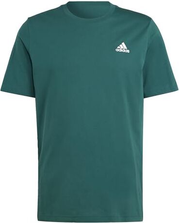 Adidas Essentials Single Jersey Embroidered Small Logo Tee T-Shirt, Collegiate Green, 4XL Tall Uomo