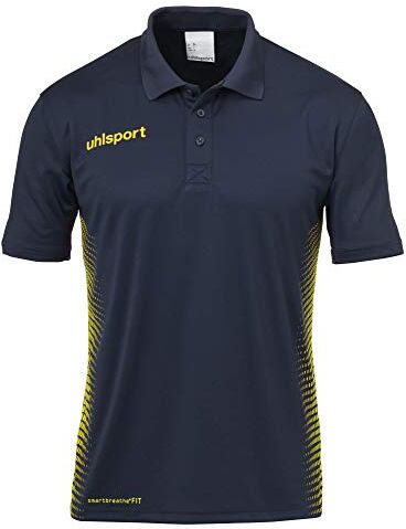 Uhlsport Score Polo Shirt Magliette, Unisex, Score Polo Shirt, Blu Marine/Giallo Fluo, XL