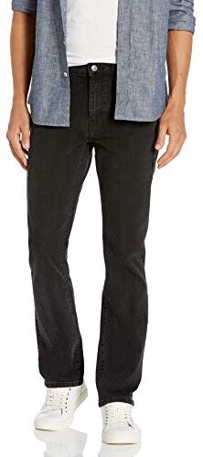 Amazon Essentials Jeans Slim t con Taglio Bootcut Uomo, Nero Slavato, 36W / 34L