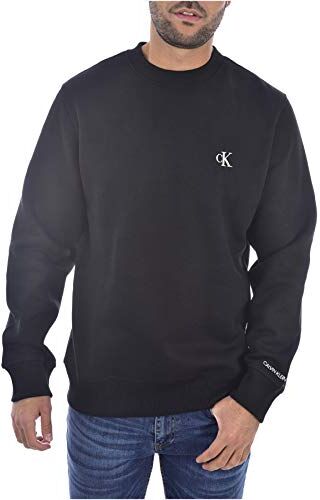 Calvin Klein Ck Essential Reg Cn, Felpa Uomo, Nero (Ck Black), S