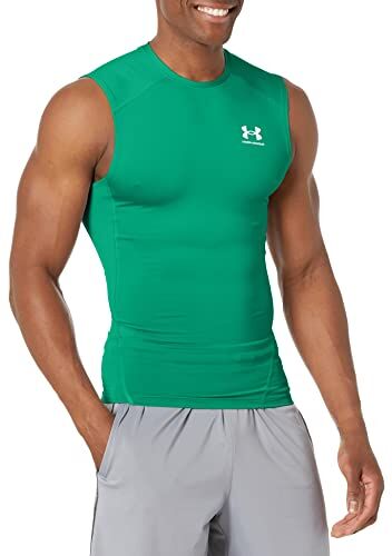 Under Armour , Maglietta HeatGear senza maniche, a compressione, da uomo