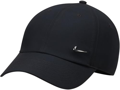 Nike Club Cappuccio, Nero/Argento Metallizzato, L/XL Uomo