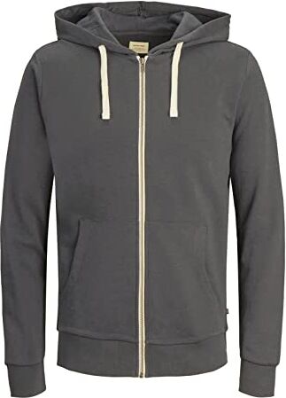 Jack & Jones , felpa comoda da uomo, grigio (asfalto / Reg Fit), L