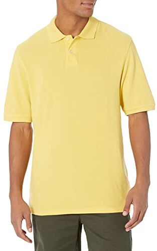 Amazon Essentials Polo in Cotone piqué dalla vestibilità Regolare (Disponibile nelle Taglie Big & Tall) Uomo, Giallo, XL