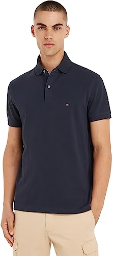 Tommy Hilfiger 1985 Regular Polo  Maniche Corte, Blu (Desert Sky), XXL Uomo