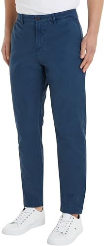 Tommy Hilfiger Chino Chelsea Gabardine GMD  Pantaloni in Tessuto, Blu (Aegean Sea), 36W / 32L Uomo