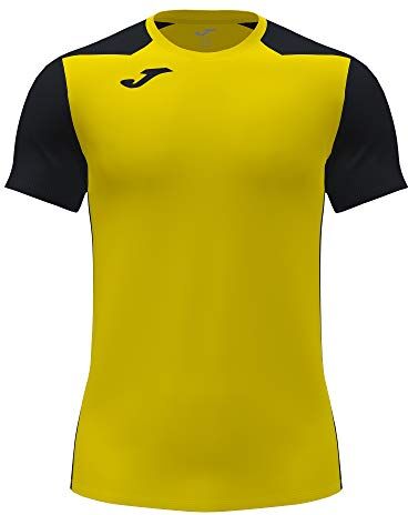 Joma Record II, Maglietta a Manica Corta Uomo, Giallo (Giallo-Nero), M