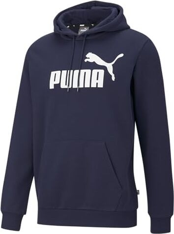 Puma Ess Big Logo Hoodie FL, Sudore Men's, Peaccoat, 4XL