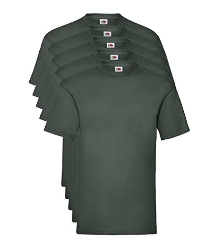 Fruit of the Loom Valueweight 5 Pack T-Shirt, Verde (Bottle Green 38), X-Large (Taglia Produttore: X-L) (Pacco da 5) Uomo