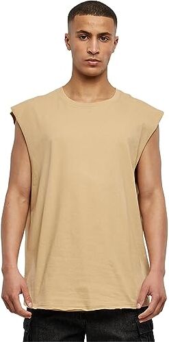 Urban Classics Open Edge Sleeveless Tee T-Shirt, Unionbeige, S Uomo