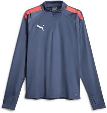 Puma Teamliga 1/4 Zip Top, Sudore Uomo, Orchidea a Fuoco Blu Inchiostro, S