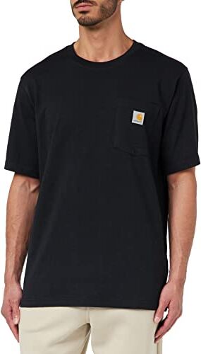 Carhartt T-Shirt Pesante K87 Con Taschino, Vestibilità Comoda, Manica Corta, Uomo, Nero (Black), M