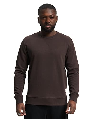 Jack & Jones Jjebasic Sweat Crew Neck Noos Felpa, Marrone (Mulch), S Uomo