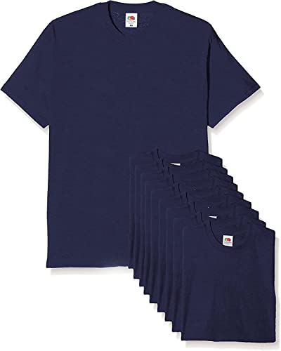 Fruit of the Loom Mens Original Pack, T-Shirt Uomo, Blu (Navy), Large