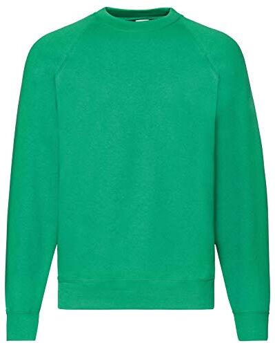 Fruit of the Loom Raglan Felpa Uomo Verde L