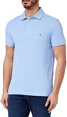 Tommy Hilfiger 1985 SLIM POLO, S/S Polos Uomo, Blu (Vessel Blue), L