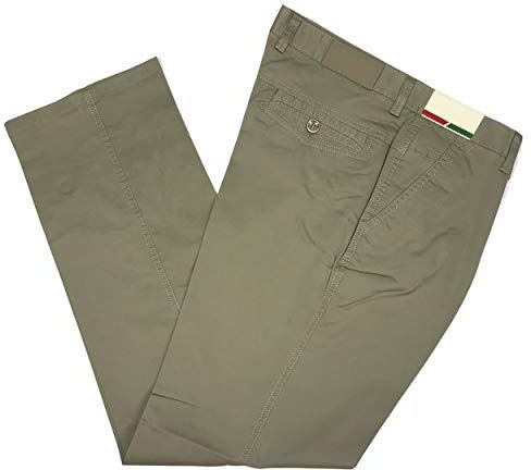 Mastino Pantalone Uomo Estivo Tasca America Classico Elasticizzato Vita Alta Gamba Larga Colorato (IT, Numero, 50, Regular, Regular, Beige)