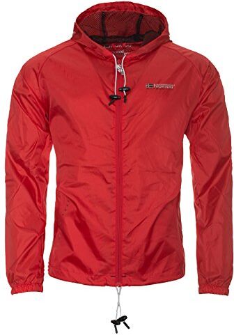 Geographical Norway – Giacca a vento impermeabile, da uomo Colore: rosso S