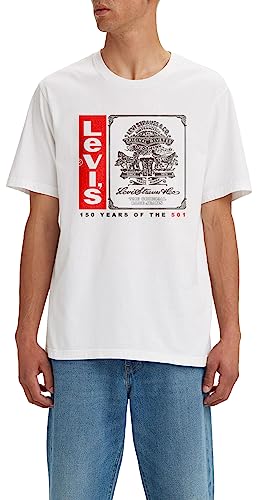 Levis Ss Relaxed Fit Tee, T-shirt Uomo, Archival White+, XXL