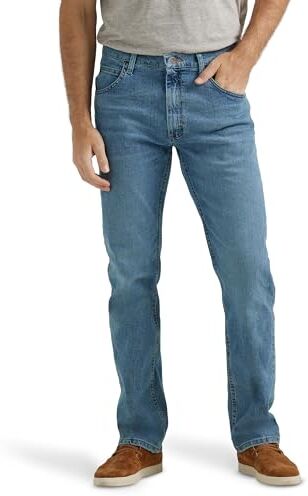 Wrangler Authentics-Jeans da Uomo, vestibilità Regolare, Vintage Blue Flex, W44 / L32