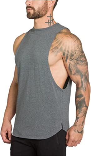 WAZZAP Canotta Uomo Palestra Bodybuilding Muscolo Fitness Gym Cotone Senza Maniche Sport Tank Top