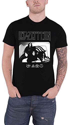 Led Zeppelin T Shirt Icon Band Logo Photo Nuovo Ufficiale Uomo Size L