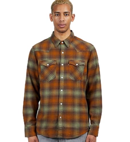 Levis Barstow Western Standard, Uomo, Stanley Plaid Monks Robe, L