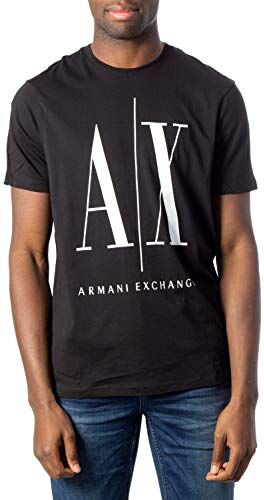 Armani Logo Icon , T-shirt, Uomo, Nero, XS