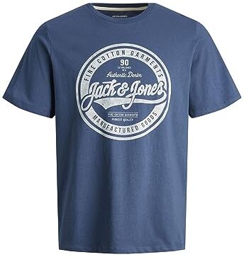 Jack & Jones JJEJEANS TEE SS O-NECK NOOS 23/24, T-Shirt Uomo, Blu (Ensign Blue), S