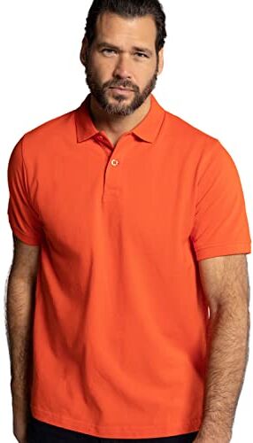 JP 1880 Polo piqué, Arancione/Rosso, XXXXXL Uomo