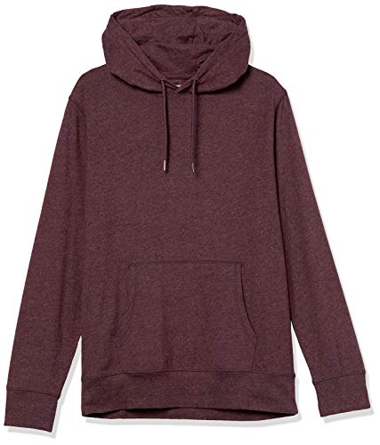 Amazon Essentials Felpa con Cappuccio Modello Pullover in Jersey Leggera Uomo, Bordeaux, XL