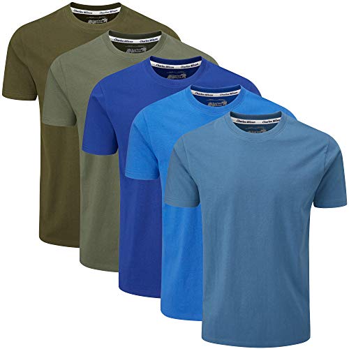 Wilson Confezione da 5 T-Shirt Girocollo Semplice (XXL, Horizon)