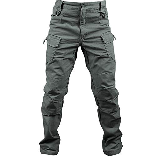 Loeay Pantaloni Cargo da Uomo Pantaloni Militari da Combattimento Pantaloni da Lavoro Militari Tattici Casuali Pantaloni Multi Tasche Pantaloni da Arrampicata da Passeggio Verde XL