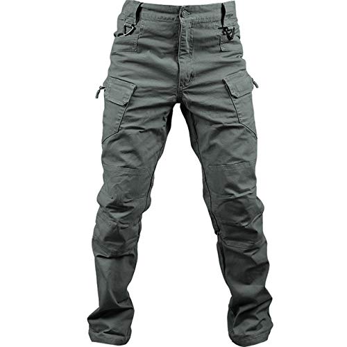 Loeay Pantaloni Cargo da Uomo Pantaloni Militari da Combattimento Pantaloni da Lavoro Militari Tattici Casuali Pantaloni Multi Tasche Pantaloni da Arrampicata da Passeggio Verde XXL