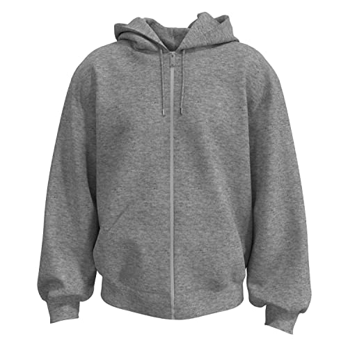 HEKLIST Clothes felpa uomo con cappuccio e zip tinta unita, felpa con cappuccio e zip basic tinta unita, regular fit uomodonna, autunnoinverno, no logo interno in pile.