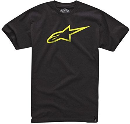 Alpinestars Ageless Classic Tee Camicia, Black (Black/Yellow), S Uomo