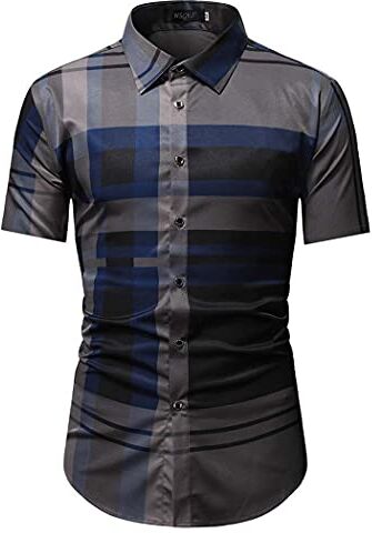 U/D Polo T-Shirt Estiva da Uomo Camicie Classiche Uomo Magliette da Lavoro e da Casa Camicia da Cerimonia Uomo Maglie a Manica Corta da Tennis Maglietta da Golf Top Casual Moda (M, A)