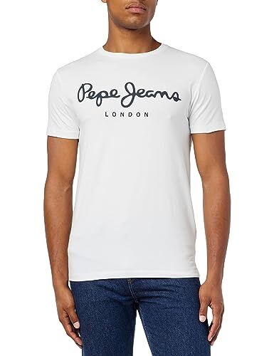 Pepe Jeans Original Stretch Maglietta Uomo Slim Fit Manica Corta, Bianca, XXL