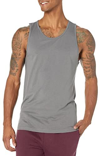 Amazon Essentials Top a Canotta Slim Uomo, Grigio, L