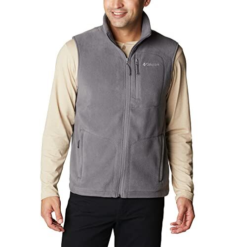 Columbia Uomo Gilet Smanicato In Pile, Regular Fit, Poliestere, City Grey, M