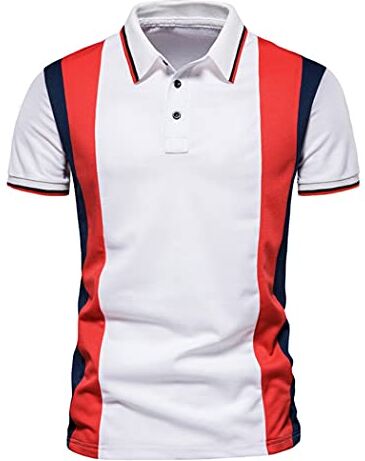 U/D Polo T-Shirt Estiva da Uomo Camicie Classiche Uomo Magliette da Lavoro e da Casa Camicia da Cerimonia Uomo Maglie a Manica Corta da Tennis Maglietta da Golf Top Casual Moda (B, M)