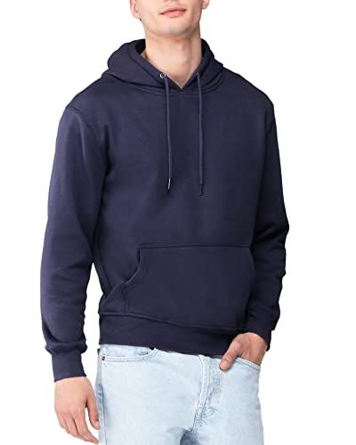 Nuqlo Felpa Uomo con Cappuccio   No Logo   Cotone Premium   Basic Casual Sportivo   Senza Zip   Semplice Tinta Unita