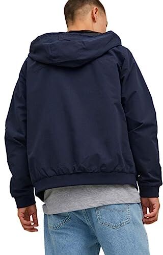 Jack & Jones Jjerush Blocking Hood Bomber Noos Giacca, Navy Blazer/Detail: Solid, XXL Uomo