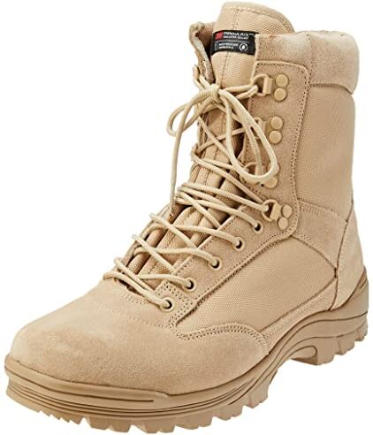 Mil-Tec Tactical Side Zip Stivali Khaki Taglia 11 UK / 12 Us