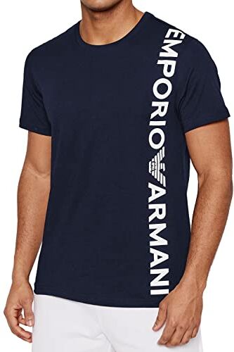 Emporio Armani Maglietta Uomo 211831 2R479, T-Shirt Manica Corta, Girocollo (Blu Scuro, M)