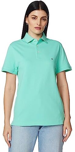 Tommy Hilfiger 1985 Slim Polo, Verde Giada Chiaro, M Uomo