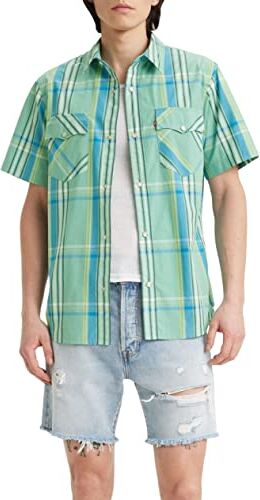 Levis Ss Relaxed Fit Western, Camicie Uomo, Waab Plaid Wasabi, L