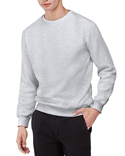 Nuqlo Felpa Uomo Senza Cappuccio   No Logo   Cotone Premium   Basic Sportivo Casual   Senza Zip   Semplice Tinta Unita